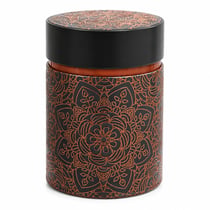 Boîte à thé mandala anthracite orange 500 g