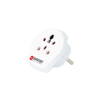 Skross Adaptateur de Voyage Inde / Israël / Danemark vers Europe 16A Blanc