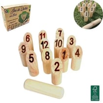 Jeu De Quilles Nordiques En Bois Compact Pour Enfants Et Adultes Jeu d'Adresse Et De Précision Idéal en Extérieur - Dès 6 Ans