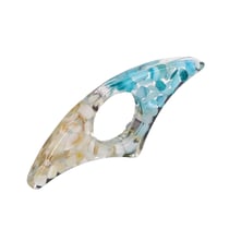 Bague de lecture en résine florale-forme arc iris