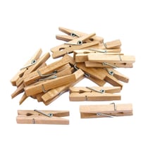 MégaCréa DIY - Pinces à linge en bois naturel B 2,5 cm 50 pièces