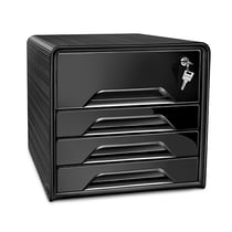 Bloc de classement 4 tiroirs Smoove Secure Noir - CEP