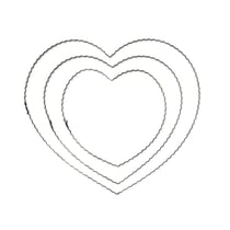Coeur en fil métallique ondulé, 20 cm