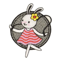 Ecusson thermocollant lapine 6.5x5cm