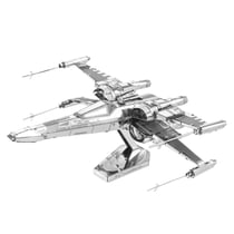 MetalEarth: STAR WARS (EP7) POE DAMERON'S X-WING FIGHTER 10.16x10.16x6.35cm, maquette 3D en métal avec 2 feuilles, sur carte 12x17cm, 14+