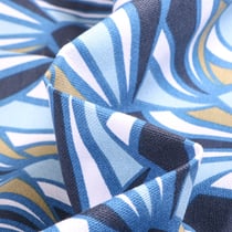 Tissu Toile de Coton Payaz sur fond Bleu