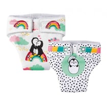 Pack de 2 couches en tissu pingouin pour poupon 28-35 cm - heless - 1201 - accessoire poupee (h67)