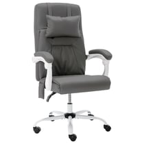 Chaise fauteuil siège de bureau informatique étude de massage similicuir gris 02_0024009