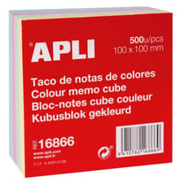 Bloc-notes cube 100 x 100 mm 500 feuilles couleurs pastel