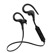 Casque Sport Bluetooth Sans Fil Avec Microphone Ergonomique Pour Smartphone Noir YONIS