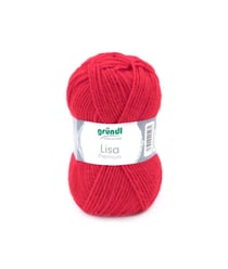 Fil à tricoter LISA PREMIUM UNI - Grundl 12 Rouge