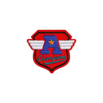 Ecusson thermocollant blason sport 2,5cm x 3cm champions