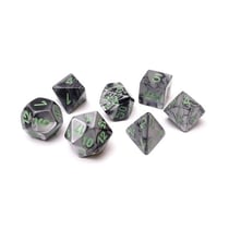 Jeu de rôles Chessex Set de 7 dés Gemini Gris et Vert