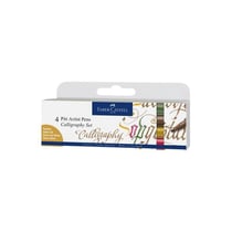 Lot de 4 feutres de calligraphie - FABER-CASTELL - Pitt Artist Pen