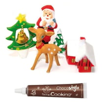 Décoration pour gâteaux de Noël + Stylo chocolat