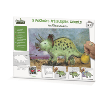 5 Pochoirs artistiques géants - les Dinosaures