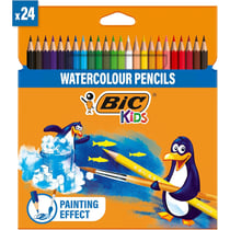 Etui de 24 crayons de couleur KIDS AQUACOULEUR Couleurs assorties BIC