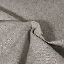 Tissu Toile de Coton aspect Lin Aubiane uni Noir