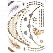 Tatoos Bijoux - or, argent, 14x21cm, 1 feuille