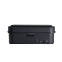 KODAK Film Case (135) - Boîtier Compact en Acier pour 5 Rouleaux de Film 135 mm, Capot Amovible, Design Années 70, Protection Poussière et Humidité - Noir
