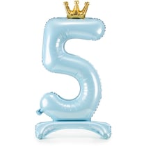 Ballon Debout - Chiffre 5 Bleu