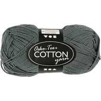 Fil de coton, dim. 8/4, L : 170 M, gris, 50 gr/ 1 boule