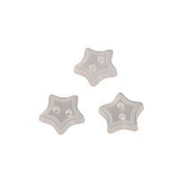 Lot de 3 boutons 2 trous étoile blanc 13mm