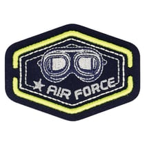 Lot de 3 écussons thermocollants aviation air force 6,5cm x 4,5cm