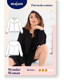 Patron Bombers - Wonder Woman- Taille 34 à 48