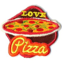 Ecusson thermocollant Love Pizza 5x5cm