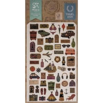 60 Stickers chrystal Travel story