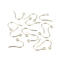 20 CROCHETS BOUCLES D'OREILLES metal dore 18 mm Acier Inoxydable 304 plaqué or 18 k - bijoux perles