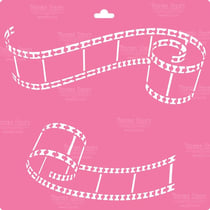 Pochoir plastique souple réutilisable 30 x 30 cm Fabrika Decoru CINEMA 072