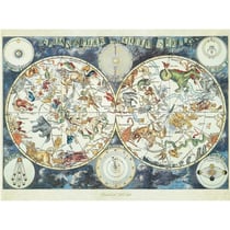Puzzle mappemonde des animaux fantastiques 1500 pieces - collection animaux prehistoriques - ravensburger 160037