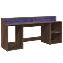 Bureau table poste de travail meuble d'ordinateur informatique étude et lumières LED