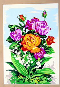 Canevas antique Les roses 30x40cm