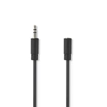 Nedis Câble rallonge audio jack 2 m connecteurs mâle vers femelle Noir