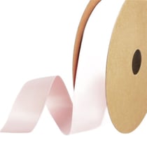 Bobine 25m Satin polyester recyclé Rose Clair