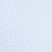Tissu Double gaze Baya Pois dorés sur fond Bleu clair