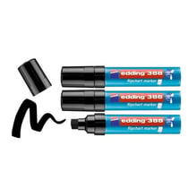 Lot de 3 marqueurs pour chevalet - EDDING - Noir - Pointe biseautée 4-12 mm