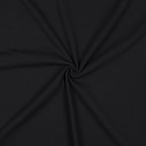 Tissu Jersey Coton côtelé uni Noir