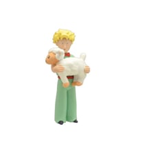 Figurine Le petit Prince avec mouton - Plastoy - Beige