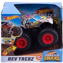 Grand monster jam rev tredz : potty central - hot wheels voiture noir et blanc - mattel - gbv15