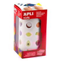 Rouleau de gommettes rondes - 20 mm - Motif fruits - Apli