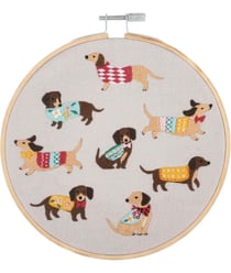 Kit de Broderie "Dog" avec Cercle en Bois de 15 cm – Trimits 62 Dogs