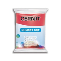 Pâte polymère - Opaque - A cuire - Pâte à modeler - Carmin - Bloc de 56g - Cernit - Number one