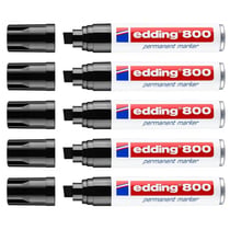 Lot de 5 marqueurs permanents pointe large 4-12 mm - EDDING - Noir - 800
