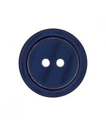 Carte de 4 boutons de chemise 2 Trous en polyester 15mm - Prym Bleu Marine