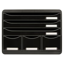 Module de classement Storebox 6 tiroirs Glossy - Noir brillant - Exacompta