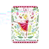 Petite boîte rectangulaire en métal - Magie de Noël (trésors de princesse) - Hirondelles & Cie